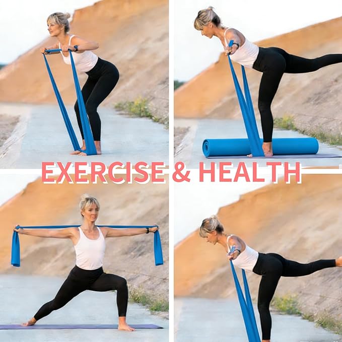 Resistance Bands Long Non-Latex Elastic Stretch Bands Work Out Band for Working Out Women or Men, Exercise Bands Set Yoga, Pilates, Gym,