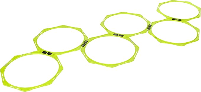Hexagonal Speed & Agility Training Rings - Set of 6 by Trademark Innovations