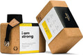 Premium Cork Yoga Blocks - Extra Large Yoga Block 2-Pack or Extra Tall 1-Pack for Inflexible Yogis | Natural, High-Density Cork for Superior Support & Stability | Optional Yoga Strap & Gift Box