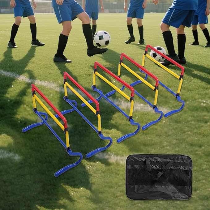 5X Agility Hurdles Obstacles Improves Strength Adjustable Speed Hurdles for Soccer Athletes Basketball Running Indoor Outdoor