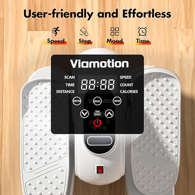 Under Desk Elliptical Machine, Leg Exerciser as Seen on TV While Sitting for Senior with Remote Control, Portable & Quiet Pedal Exerciser with 12 Adjustable Speed