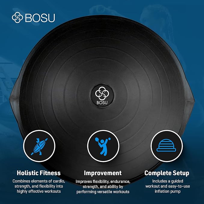 BOSU Sport Balance Trainer, Travel Size Allows for Easy Transportation and Storage, 50cm,