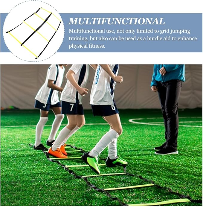 Agility Ladder: Soccer Training Equipment - Portable for Football Training - Speed Footwork Ladder for Soccer Drills - Athletes and Sports Agility Exercises