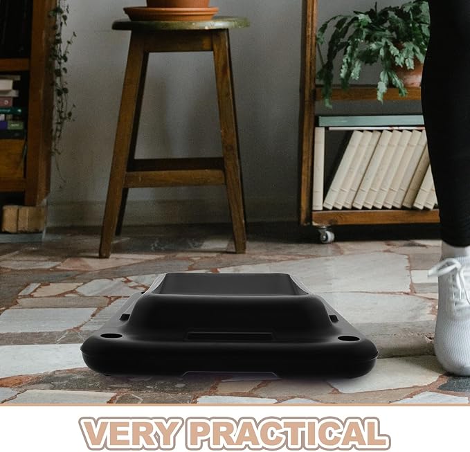 Yoga Step Base Tray and Stabilizer, Black Sturdy Support Stand for Aerobic Exercise Step Platform, Gym Fitness Accessories for Home Workout and Yoga Balance Training