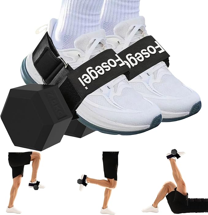 Dumbbell Foot Attachment for Leg Workout, Extension Monkey Foot Dumbbell Attachment Straps for Gym Trainer and Beginners Dumbbell Ankle Strap for Fitness Training