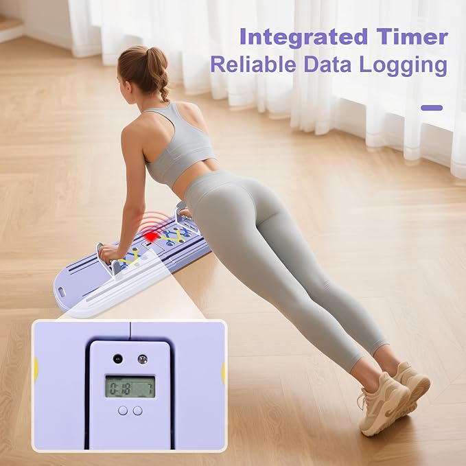 6 in1 Pilates Board, Multi-Purpose Pilates Reformer Set, Foldable Abdominal Board, Pilates Reformer Board for Home, Workout Equipment, Abs Workout Equipment, Core Workout Equipment