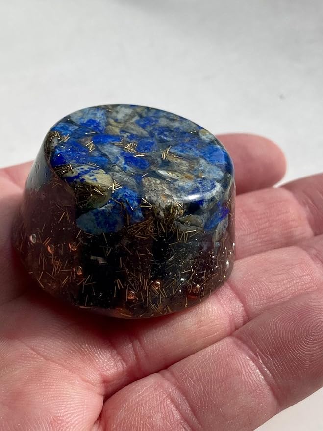 Lapis Orgone Generator Energy Accumulator 528Hz/7.83Hz/Advance Harmonics Many Beautiful Ingredients and Colors! (Lapis)