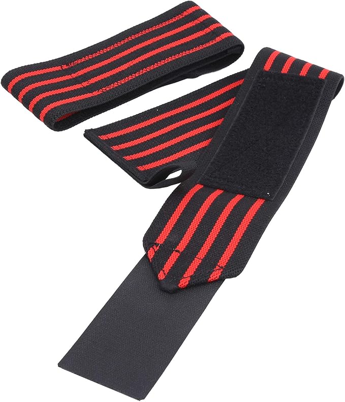 Alomejor Fitness Manual Manure Bracket High Performance Joint Wrap Adjustable Compression Joint Guard 1pair Ideal for Weightlifers, Heavy Lifting High Starch Nylon