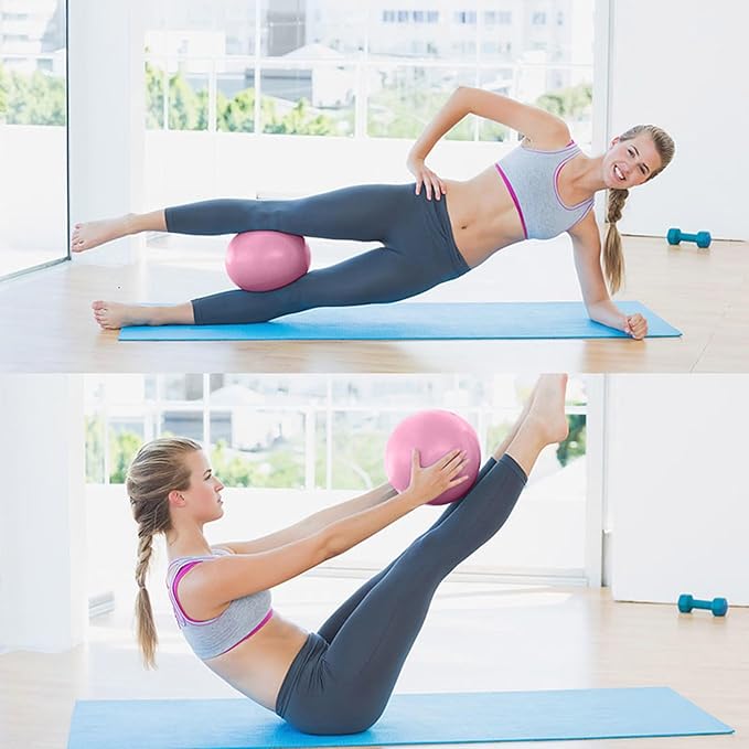 Pilates Circle, 15 Inch Durable 5 Pack Pilates Ring and Ball Set with Resistance Bands,Mini Ball,Magic Circle,Yoga Strap,Pilates Ring Equipment for Body Toning,Home Fitness,Exercise,Workouts