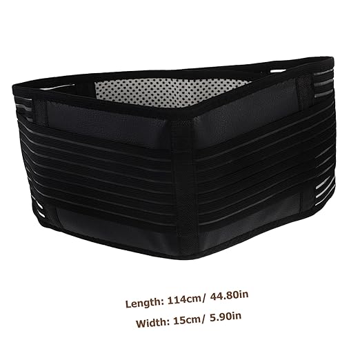 NOLITOY 2pcs Portable Adjustable Magnetic Therapy Back Support Belt Self-heating Feature Xl for Waist and Black