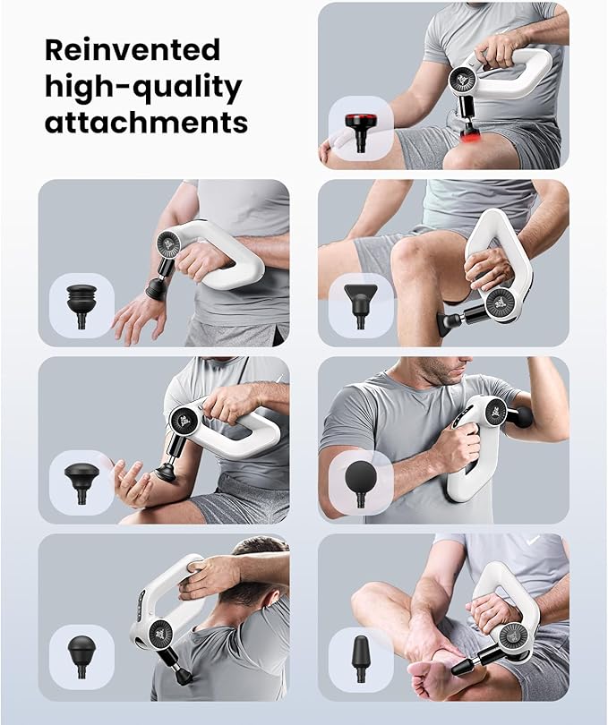 BOB AND BRAD D6 Pro Plus Massage Gun with Heat, 16mm Deep Tissue Percussion, FSA Eligible Professional Muscle Gun for Athletes, HSA Massager with 85lbs Stall Force for Back Pain Relief