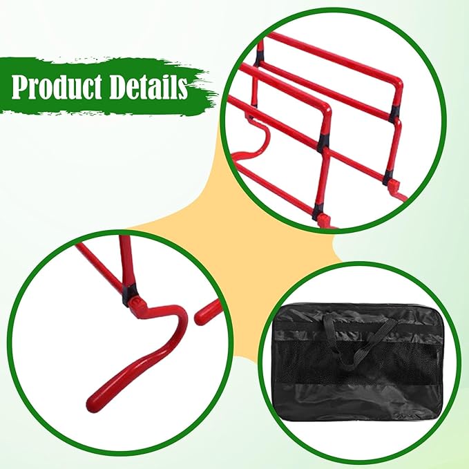 5Pcs Agility Training Hurdles Agility Speed Training Equipment Adjustable Height for Soccer Outdoor Sports Foot Exercise