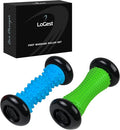 Logest Foot Massage Roller - for Trigger Point Therapy, Injury Rehabilitation & Deep Tissue Massage - Prevent Stiffness & Improve Strength - Silicon with Nodules (Blue - Green 2 Pack)