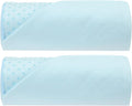 Peryiter 2pack 72 x 24'' Hot Yoga Towel Pack with Grip Dot, Sticky Fiber Mat Towels Non Slip for Hot Yoga, Absorbent Microfiber Sweat Anti-Slip Cover for Pilates Exercise Fitness Workout(Light Blue)