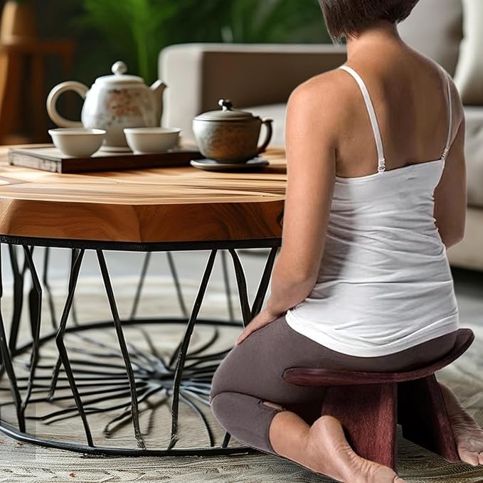 Meditation Bench - Ergonomic Kneeling Stools, Bench Meditation Chair | Portable Comfortable Kneeling Seat, Yoga Or Sitting Buddhism Low Seats for Women Mom Gatherings Home Kneeling Church Worship
