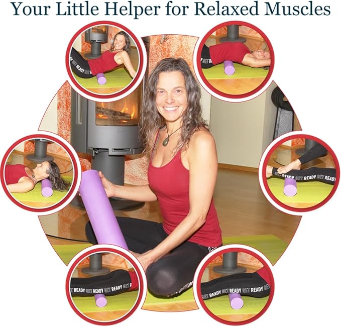 Small Size Medium-Hard Density EVA 4 Inch Foam Roller for Back &Leg Pain; Sore Muscle Recovery; Trigger Point Massage Roller Ø3.75x18inch Physical Therapy; Helps as Spine Cracker Stretcher