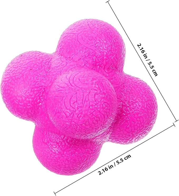Homoyoyo Hexagonal Reaction Ball Small 7cm Silicone Agility Training Ball for Speed and Reflex Exercises Indoor Fitness and Sports Training Equipment