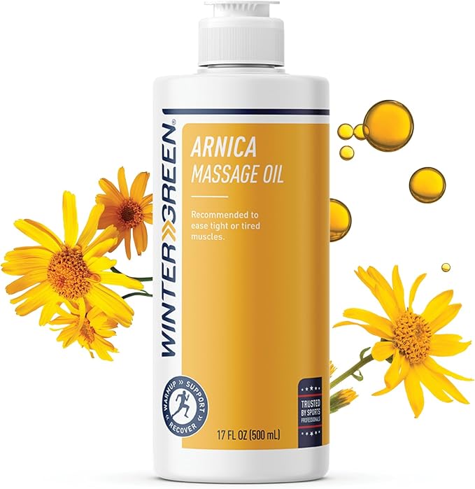 Wintergreen Arnica Massage Oil, 16.9 oz – Body Oil for Relaxation of Tight or Tired Muscles, Premium Blend for Relief, Arnica Gel Pain Relief for Athletes, Sports Therapy, Post-Workout Recovery