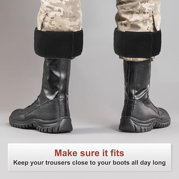 Boot Straps for Cowboy Boots - Cycling Safety Bind Pant Bands Use for Cycling & Jogging, & Camping - Adjustable Elastic Bike Ankle Leg Strap
