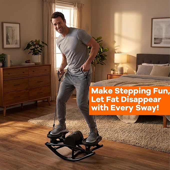 Rock Stepper,Portable Rocking Stepper Machine, Home Fitness Equipment,Built-in Counter,Protects Knees and Joints, Weight Capacity: 330 lbsLightweight and Compact, Apartments