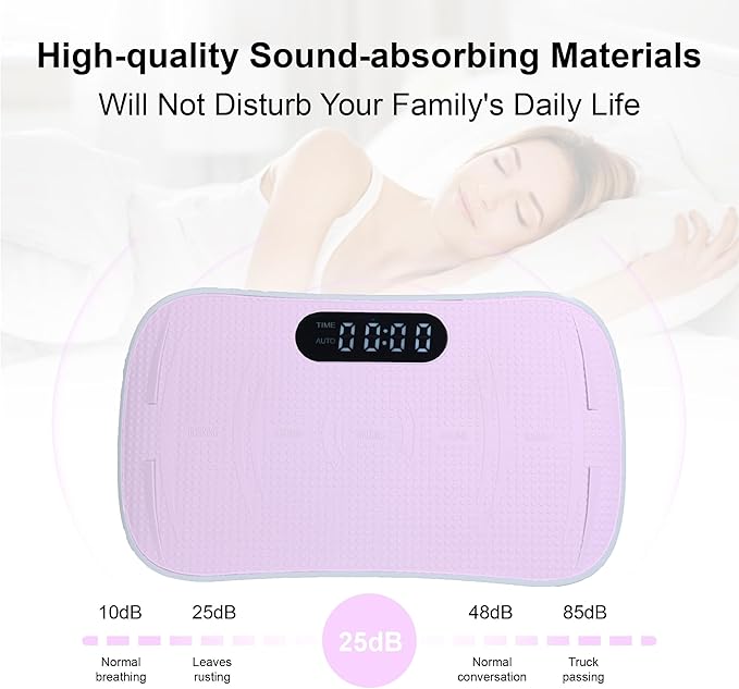 Silent Vibration Platform 10-Speed Fat Burning Body Shaker Machine for Home Fitness Pink