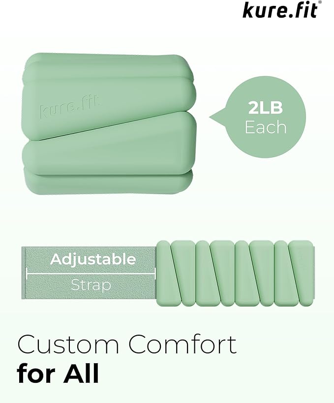 Pilates Weight | Wrist & Ankle Weights for Women | Weighted Bangles | 1LB/ 2LB Each (Set of 2)