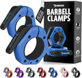 DMoose Fitness Barbell Clips 2 Inch (Pair) - Quick Release Olympic Barbell Clamps & Collars with Anti Slip TPR Grip for Secure Weightlifting and Powerlifting - Weight Clips for Bars at Home or Gym