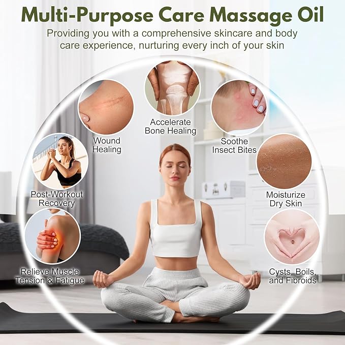 Organic Poke Root Castor Oil – 2 Fl Oz Natural Lymphatic Support Massage Oil, Soothing Relief for Cysts, Boils, Breast, Fibroids, Swollen Lymph Nodes & Joint – Deep Tissue Drops
