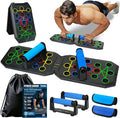 Push Up Board Fitness - Portable Foldable Pushup Board - 20 in 1 Push Up Bar at Home Gym - Strength Training Equipment for Men and Women