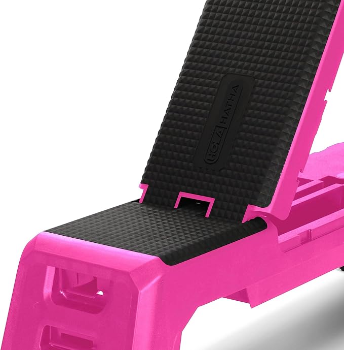 HolaHatha Compact Portable Aerobic Step Platform Exercise Fitness Equipment, Cardio Stepper with Adjustable Height for Home Gym