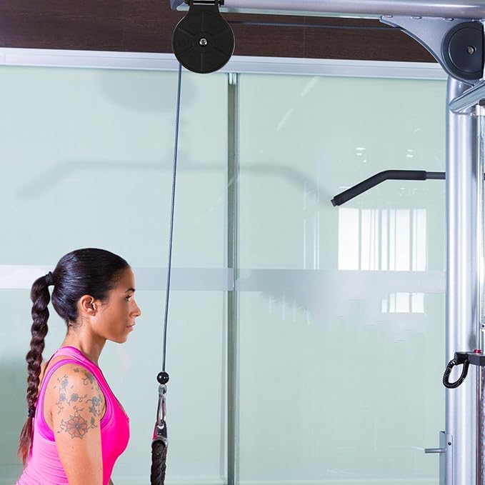 Heavy Duty Pulley Cable Attachment for Gym Pulley System with Swivel Steel Pulldown Attachment for Home Strength Training and Cable Weight Workouts