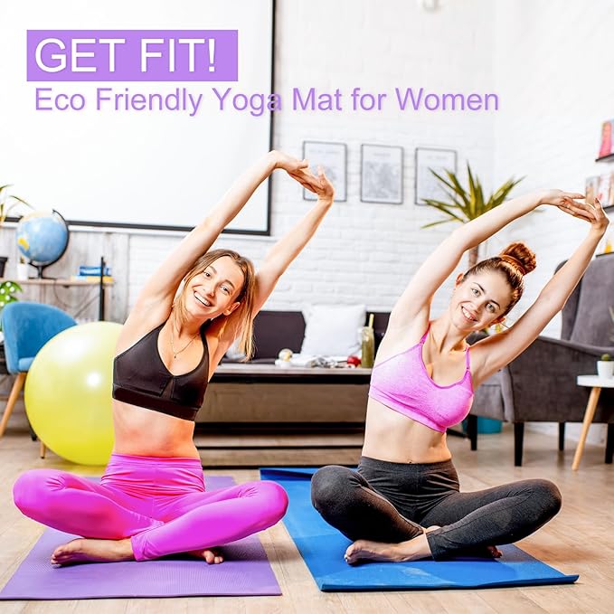 24 Pack 3 mm Thick Yoga Mat Bulk, Non Slip Exercise Workout Fitness Pad for Women Men, Gym Home Yoga Pilates, Easy to Clean, Sturdy PVC