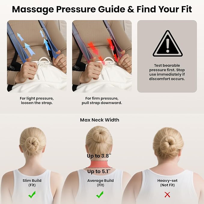 BOB AND BRAD iNeck Pro Cordless 4D Shiatsu Neck Massager with Heat for Pain Relief, FSA Eligible HSA Deep Tissue Kneading for Neck, Shoulder & Back, 190 Min Long Battery Life, for Office, Travel Gifts