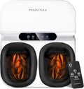 MOUNTRAX Foot Massager Machine with Heat, Foot Massager for Plantar Fasciitis, Neuropathy Pain, Shiatsu Foot Massager with Remote, Fits Feet Up to Men Size 13 (White)