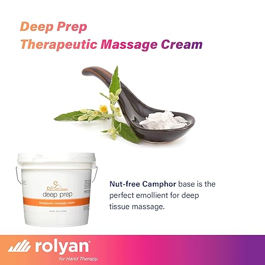 Rolyan Deep Prep Therapeutic Massage Cream, Gallon