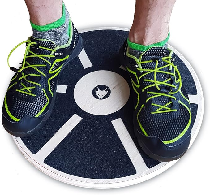Wood Wobble Board (16") — Includes Carry Bag for Protection — Balance Trainer — Wood — Rounded Smooth Edges — Balance Board Stability Trainer