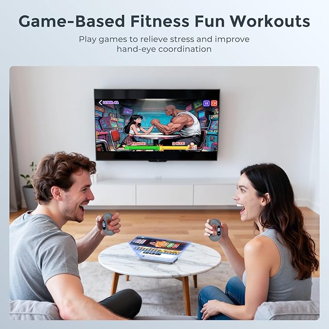 Smart Grip Strength Trainer with Bluetooth APP - Squeeze to Play Games & Scroll TikTok Hands-Free, Soft Silicone, Portable Hand Exercise for Strength, Stress Relief & Rehab