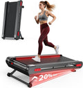 Jogwell Walking Pad Treadmill with 20%/15%/12% Auto Incline, 350lbs Capacity Treadmills for Home Office Under 35dB, Spacious Running Area, Vertical Storage, 3/3.5HP Brushless