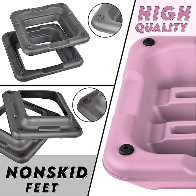 Yes4All High Arobic Step Platform & Stackable Risers - Adjustable 4"/6"/8"/10"/12" Height - Choose Full Step Platform Set or 2-Pack Stackable Risers, Customize for Cardio & Aerobic Exercise