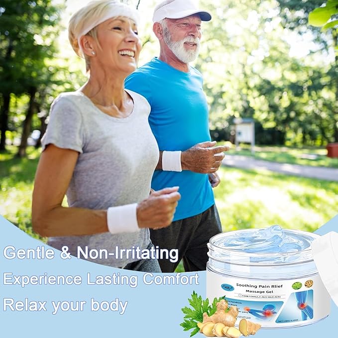 RVDU Soothing Massage Gel – Cooling Blue Gel with Natural Extracts, Fast Absorbing Formula for Back, Shoulder, Knee & Muscle Comfort, Non-Greasy (2PCS)