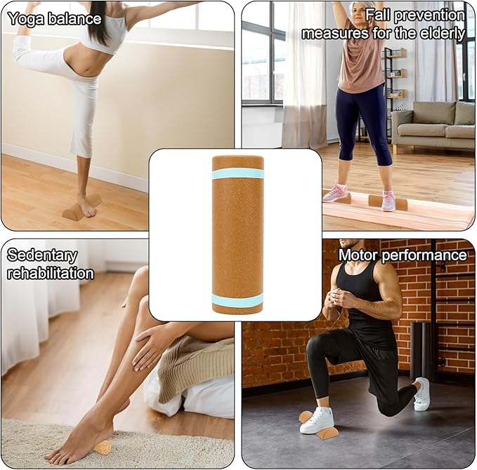 Cork Balance Board Foot Strengthener, Natural Cork Balance Board Ankle Stability Trainer for Foot Function Training Enhance Joint Stability Improve Body Posture