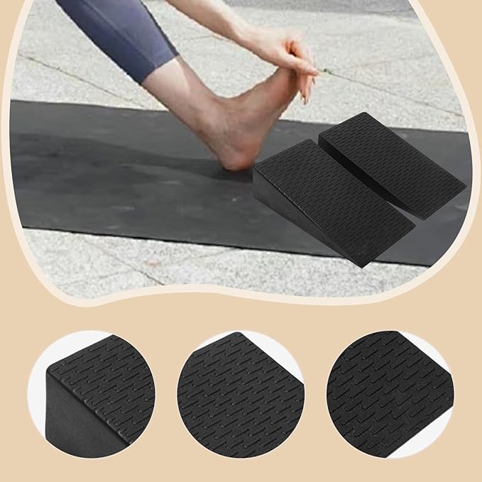 Foam Yoga Wedge Block Anti Slip Balancing Practice Stretch Board Calf Raises Block Tight Calves Slanting Board Heel Stretcher