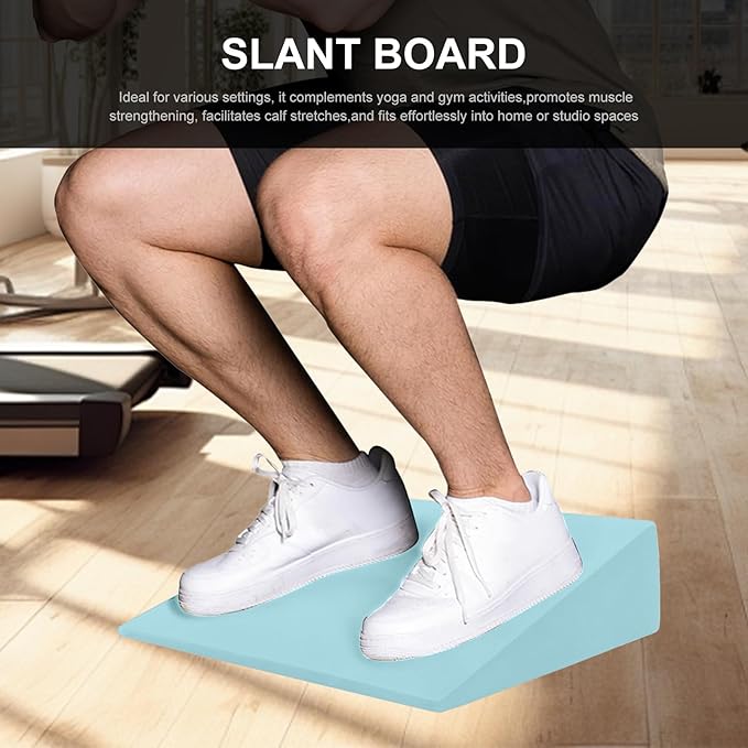 Squat Wedge - Non Slip Yoga Slant Board for Safe Stretching, High Density Foam with Durable Portable Design, Professional Workout Equipment for Men Women Improve Flexibility Balance