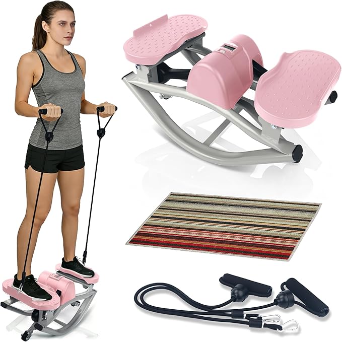 Rock Stepper Side to Side,Rock Stepper,Rock Stepper Machine for Exercise at Home- with Digital Display,Fitness Stepper for Arms,Legs & Glutes,Rock Stepper for Home,Apartment and Office
