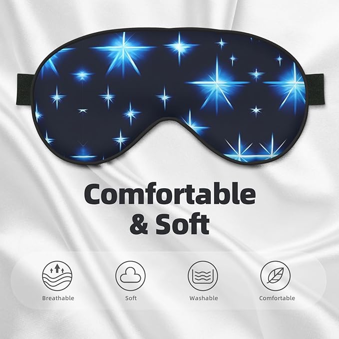 Cartoon Blue Star Head-Mounted Double-Sided Light-Blocking Sleeping Eye mask to Protect Eyes and Relieve Eye Fatigue