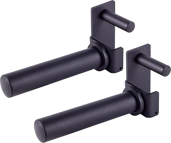 AmStaff Fitness Olympic Weight Plate Holder for Power & Squat Racks – Fits 2x2, 2.33x2.33, 3x3 Inch Tubes, 1" Hole – Storage Horns for Weight Plates on Power Rack – Pair