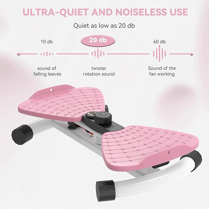 Twister, Adjustable Twisting Board for Women and Men, Home Gym Equipment Noiseless Twister, 330 lbs Load Capacity | Digital Display Tracks Time, Reps and Calories (Blue,Pink,Purple)