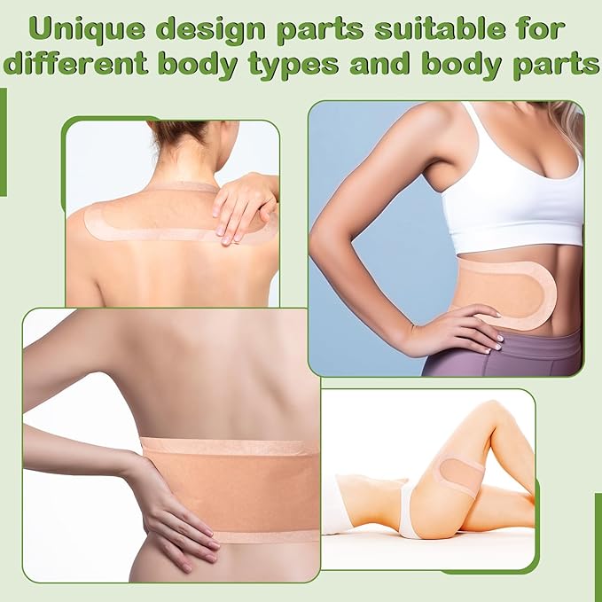 Geiserailie 40 Pcs Large Castor Oil Pack Wrap Kit Disposable Castor Oil Patches Large Self Adhesive Pads for Belly Back Neck Waist Stomach Knee Arm, Portable, Anti Massage Oils Leak, No Wash
