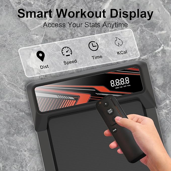Under Desk Treadmill, Walking Treadmill Pad, 2.5 HP 265 Lbs Low Noise Walking Pad Incline LED Display with Remote Control Walking Jogging Running Machine, Treadmills for Home and Office