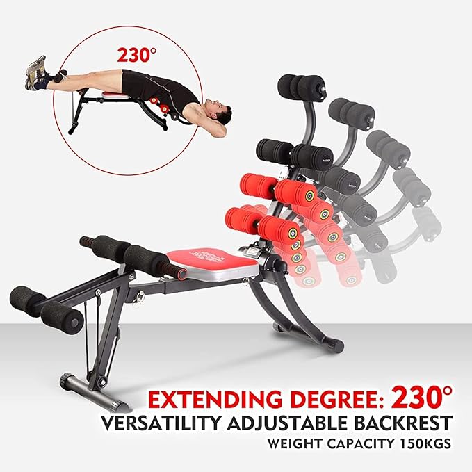 22 in 1 Wonder Master Core & Abdominal Workout Equipment, Foldable & Adjustable Rowing Machine, Core Strength Training& Abdominal Exercise Trainers with 22 Ways to Exercise for Home Gym